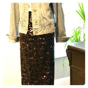 H&M Sequin Pencil Skirt